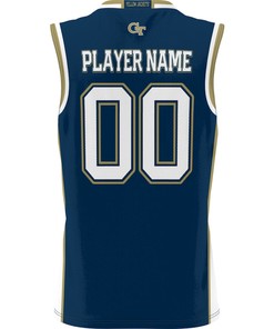 Georgia Tech Yellow Jackets NIL Men Basketball Custom Jersey - Navy