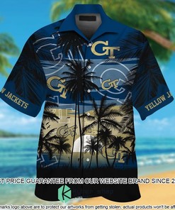 Georgia Tech Yellow Jackets Tropical Aloha Hawaiian Shirt