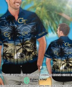 Georgia Tech Yellow Jackets Tropical Aloha Hawaiian Shirt