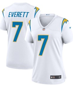 Gerald Everett 7 Los Angeles Chargers Women's Game Player Jersey - White