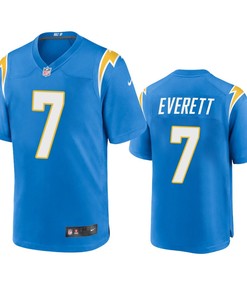 Gerald Everett Los Angeles Chargers 7 Powder Blue Game Jersey