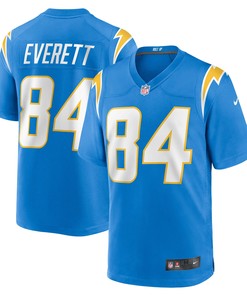 Gerald Everett Los Angeles Chargers Game Jersey - Powder Blue Nfl