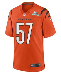 Germaine Pratt 57 Cincinnati Bengals Super Bowl LVII Champions Men Alternate Game Jersey - Orange
