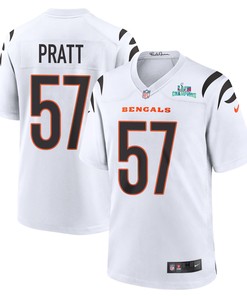 Germaine Pratt 57 Cincinnati Bengals Super Bowl LVII Champions Men Game Jersey - White