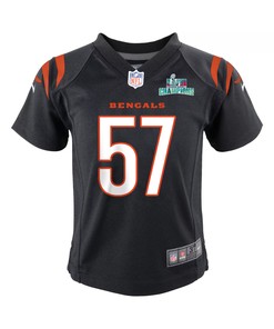 Germaine Pratt 57 Cincinnati Bengals Super Bowl LVII Champions Youth Game Jersey - Black