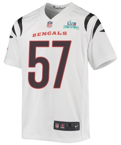Germaine Pratt 57 Cincinnati Bengals Super Bowl LVII Champions Youth Game Jersey - White