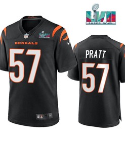 Germaine Pratt 57 Cincinnati Bengals Super Bowl LVII Men Game Jersey