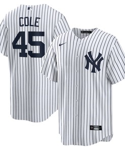 Gerrit Cole 45 New York Yankees Home Men Jersey - White
