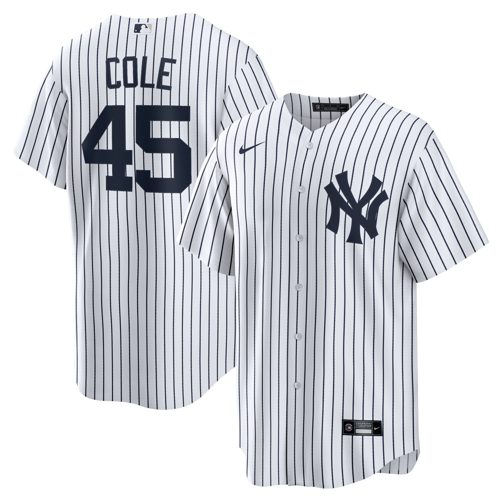 Gerrit Cole New York Yankees Home Replica Player Name Jersey White Mlb