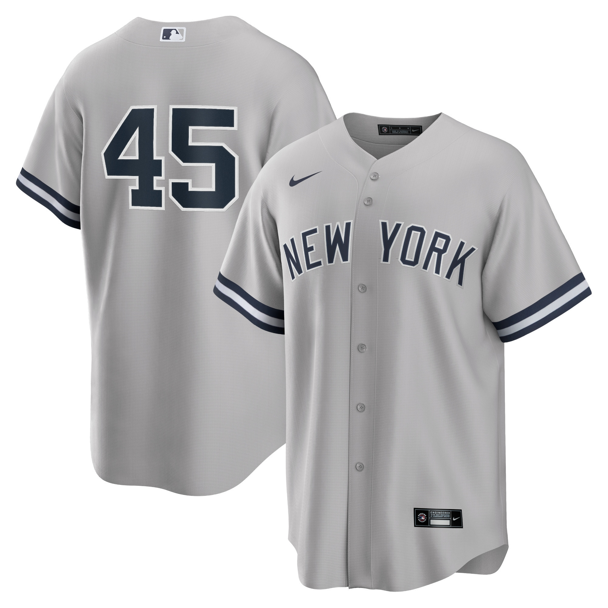 Gerrit Cole New York Yankees Road Replica Player Name Jersey Gray Mlb
