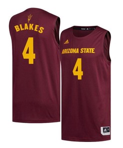 Gerry Blakes 4 Arizona State Sun Devils Basketball Men Jersey - Maroon