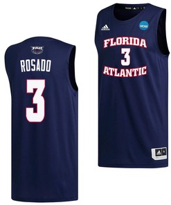 Giancarlo Rosado 3 FAU Owls 2023 March Madness Basketball Men Jersey- Navy