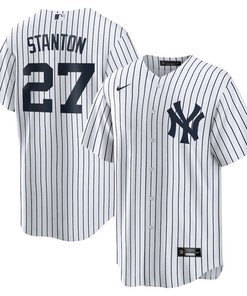 Giancarlo Stanton 27 New York Yankees Home Men Jersey - White
