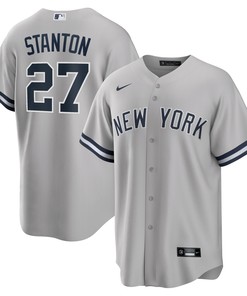 Giancarlo Stanton New York Yankees Road Replica Player Name Jersey - Gray Mlb