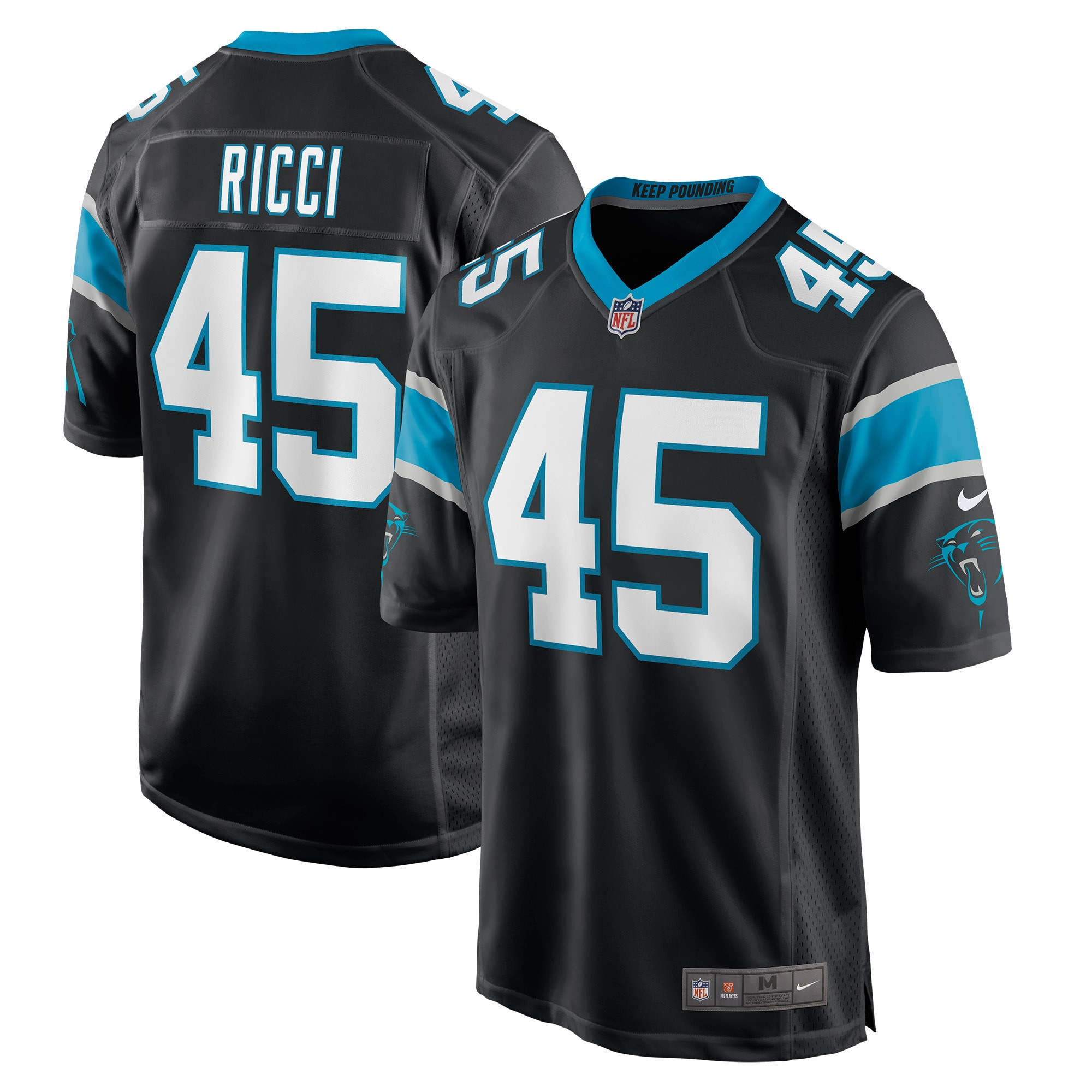 Giovanni Ricci Carolina Panthers Player Game Jersey - Black Nfl