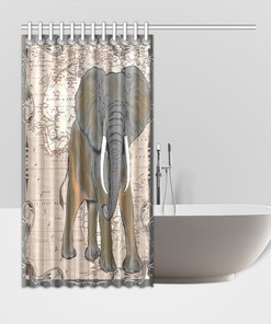 Giraffe Kids Map Shower Curtain for Cute and Fun Bathroom Decor