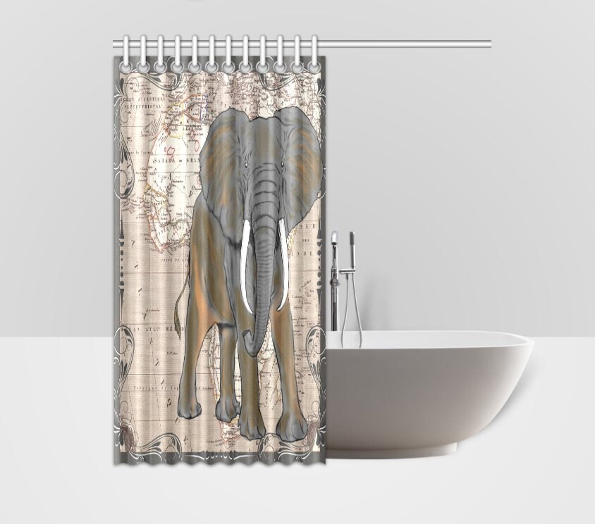 Giraffe Kids Map Shower Curtain for Cute and Fun Bathroom Decor