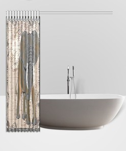 Giraffe Kids Map Shower Curtain for Cute and Fun Bathroom Decor