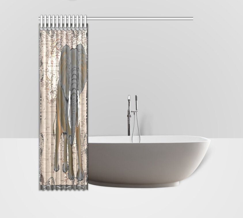 Giraffe Kids Map Shower Curtain for Cute and Fun Bathroom Decor