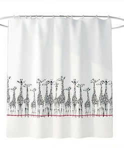 Giraffe Pattern Waterproof Shower Curtain Bathroom Decor