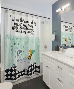 Giraffe Shower Curtain for Bathtub | Home Decor Bathroom Curtain