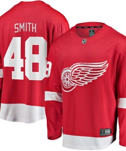 Givani Smith Detroit Red Wings Fanatics Branded Home Breakaway Player Jersey - Red Nhl