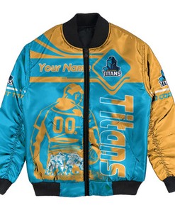 Gold Coast Titans Bomber Jacket Personalized Pentagon Style- NRL