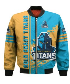 Gold Coast Titans Bomber Jacket Quarter Style - NRL