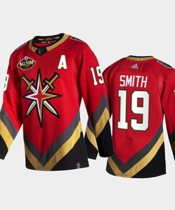 Golden Knights Reilly Smith 2022 All-star Reverse Retro Red Jersey, Men Jersey