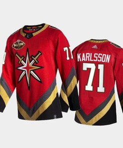 Golden Knights William Karlsson 2022 All-star Reverse Retro Red Jersey, Men Jersey