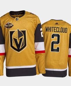 Golden Knights Zach Whitecloud 2022 All-star Gold Primegreen Jersey, Men Jersey