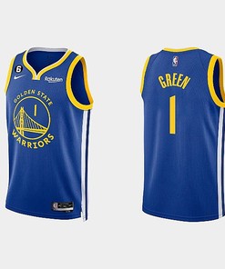 Golden State Warriors 1 JaMychal Green 2022-23 Icon Edition Royal Men Jersey