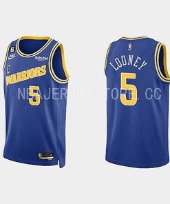 Golden State Warriors 5 Kevon Looney 2022-23 Classic Edition Royal Men Jersey