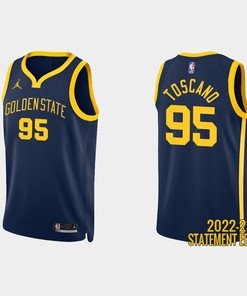 Golden State Warriors 95 Juan Toscano-Anderson 2022-23 Statement Edition Navy Men Jersey