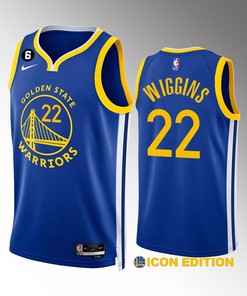Golden State Warriors Andrew Wiggins 22 2022-23 Icon Edition Royal Jersey Swingman