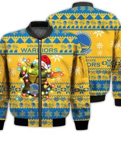 Golden State Warriors Baby Yoda Star Wars Sports Football American Ugly Christmas Gifts Unisex 3D Bomber Jacket