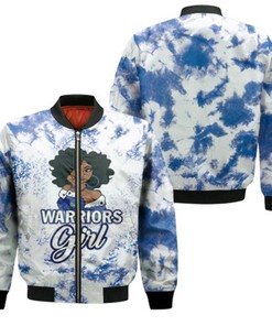 Golden State Warriors Girl African Girl NBA Team Allover Design Gift For Golden State Warriors Fans Bomber Jacket