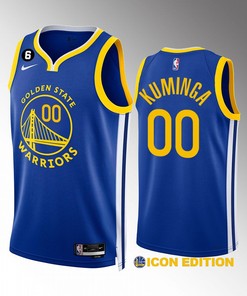 Golden State Warriors Jonathan Kuminga 00 Icon Edition Royal Jersey 2022-23 Swingman