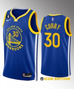 Golden State Warriors Stephen Curry 30 2022-23 Icon Edition Royal Jersey Swingman