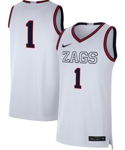Gonzaga 1 Bulldogs Limited Basketball Jersey - White