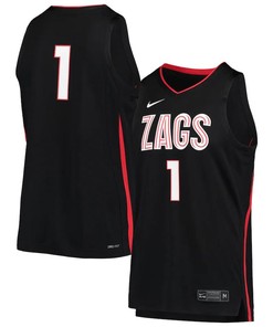 Gonzaga Bulldogs 1 Basketball Men Jersey - Black