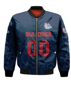 Gonzaga Bulldogs Bomber Jacket Logo Sport Ombre  - NCAA