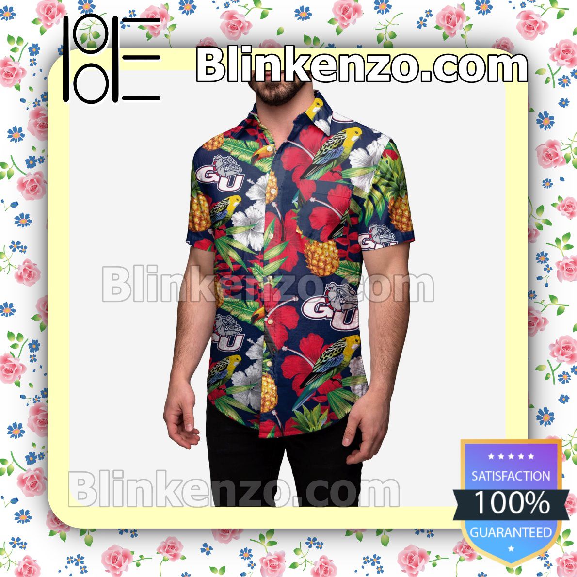 Gonzaga Bulldogs Floral Shirts