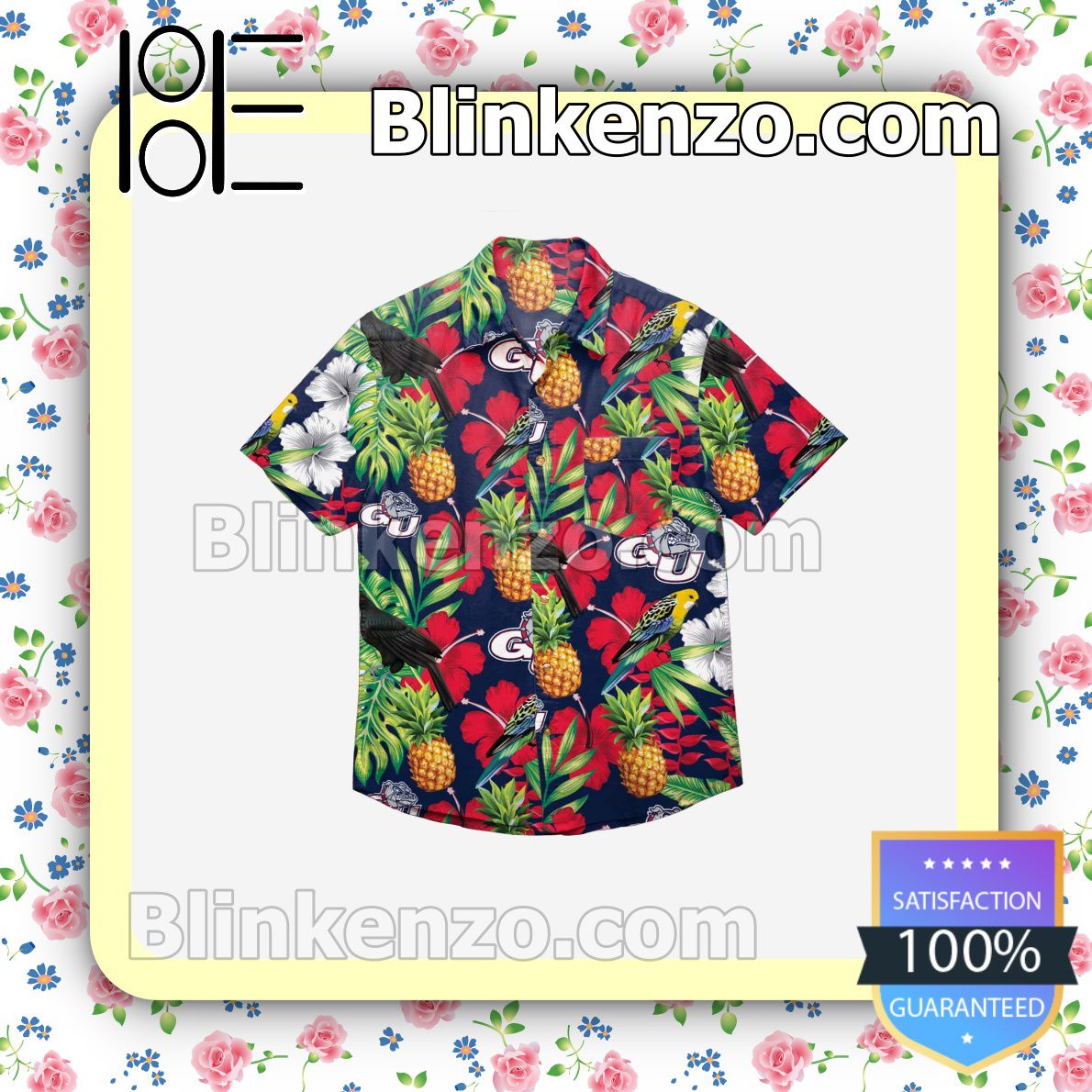 Gonzaga Bulldogs Floral Shirts