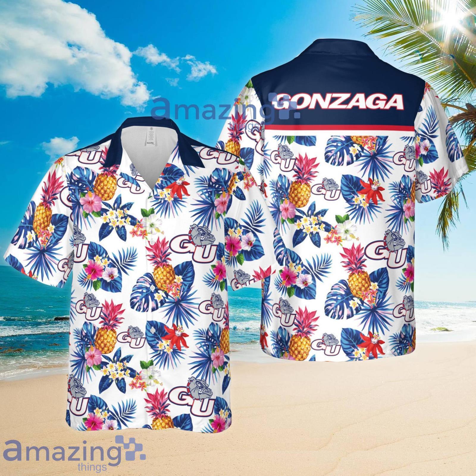 Gonzaga Bulldogs Pineapple Tropical Flower Summer Set Hawaiian Shirts