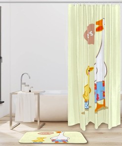 Goose and Duck Waterproof Shower Curtain for Nature Bathroom Decor
