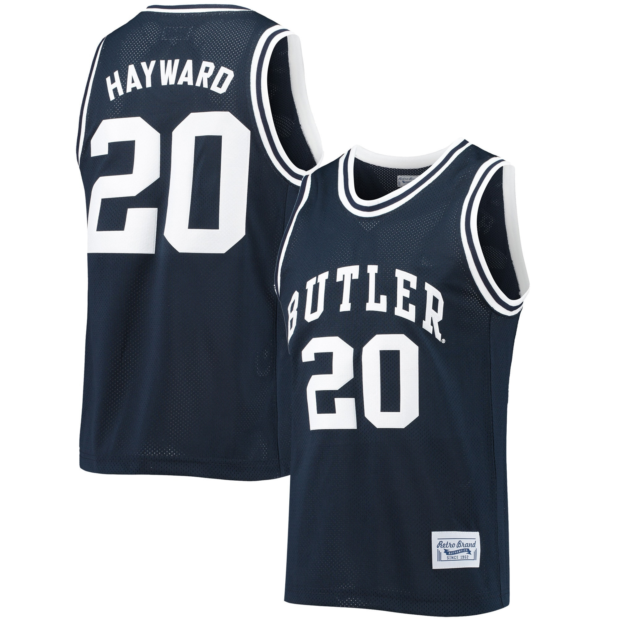 Gordon Hayward Butler Bulldogs Original Retro Brand Commemorative Classic Basketball Jersey - Navy Ncaa