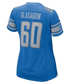 Graham Glasgow 60 Detroit Lions Women Game Jersey - Blue