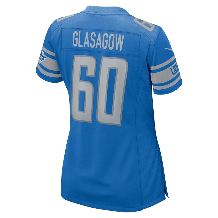 Graham Glasgow 60 Detroit Lions Women Game Jersey - Blue