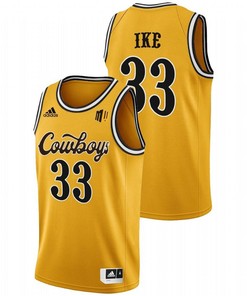 Graham Ike 33 Wyoming Cowboys 2022 College Basketball Men Jersey - Gold
